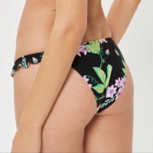 NWT Topshop Floral Frill Tanga Bikini Bottoms US10 - Picture 1 of 6